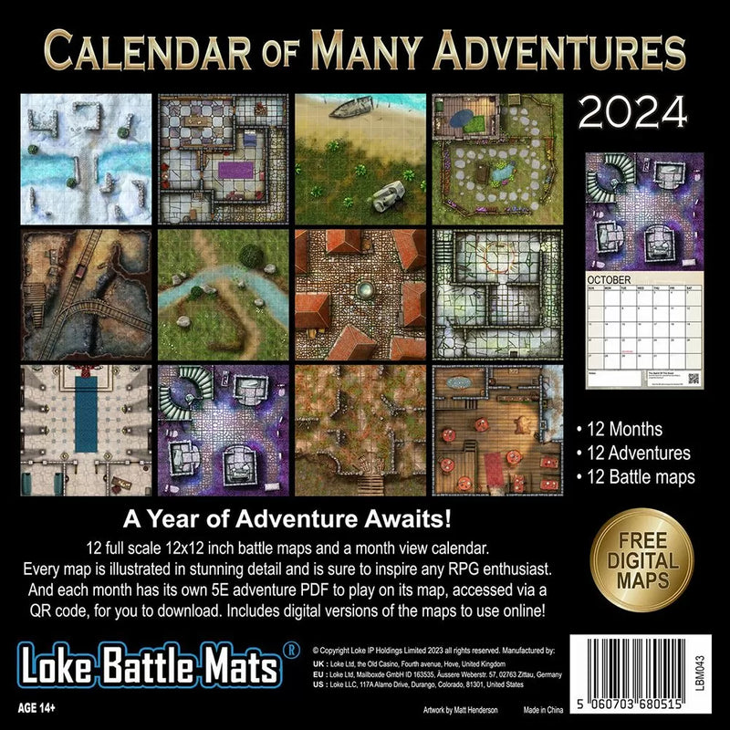 Calendar of Many Adventures 2024-2