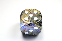 Chessex 50mm D6 Single Dice Festive Carousel/White-1