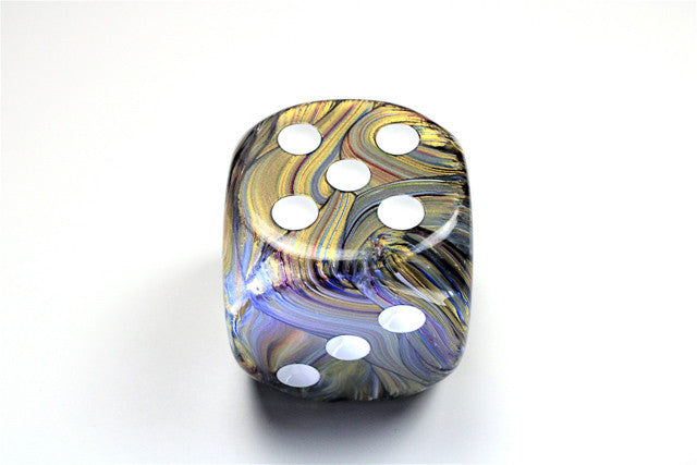 Chessex 50mm D6 Single Dice Festive Carousel/White-1