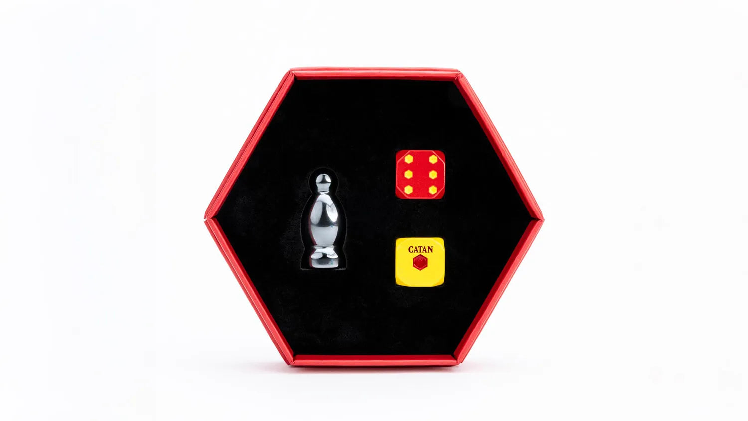 CATAN Premium Robber and Metal Dice Set Opalite-2