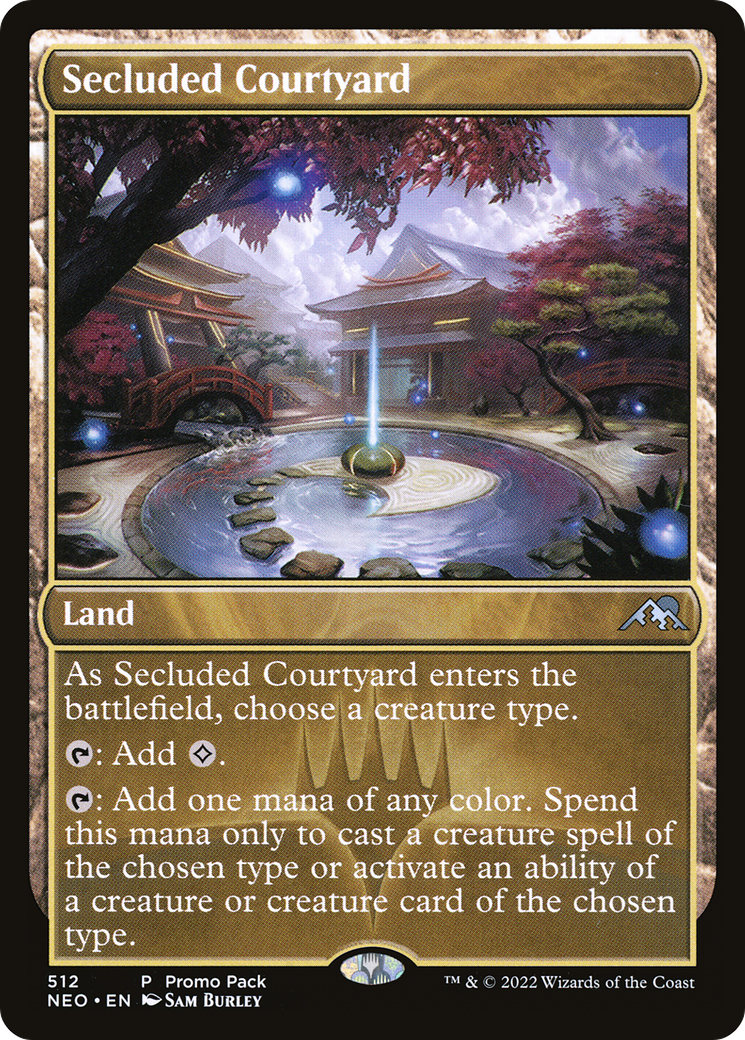 Secluded Courtyard (Promo Pack) [Kamigawa: Neon Dynasty Promos]-1