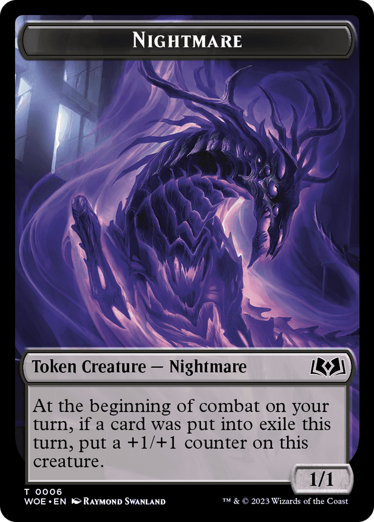 Nightmare // Food (0013) Double-Sided Token [Wilds of Eldraine Tokens]-1