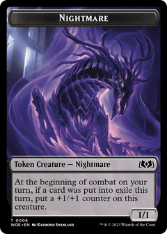 Nightmare // Food (0012) Double-Sided Token [Wilds of Eldraine Tokens]-1