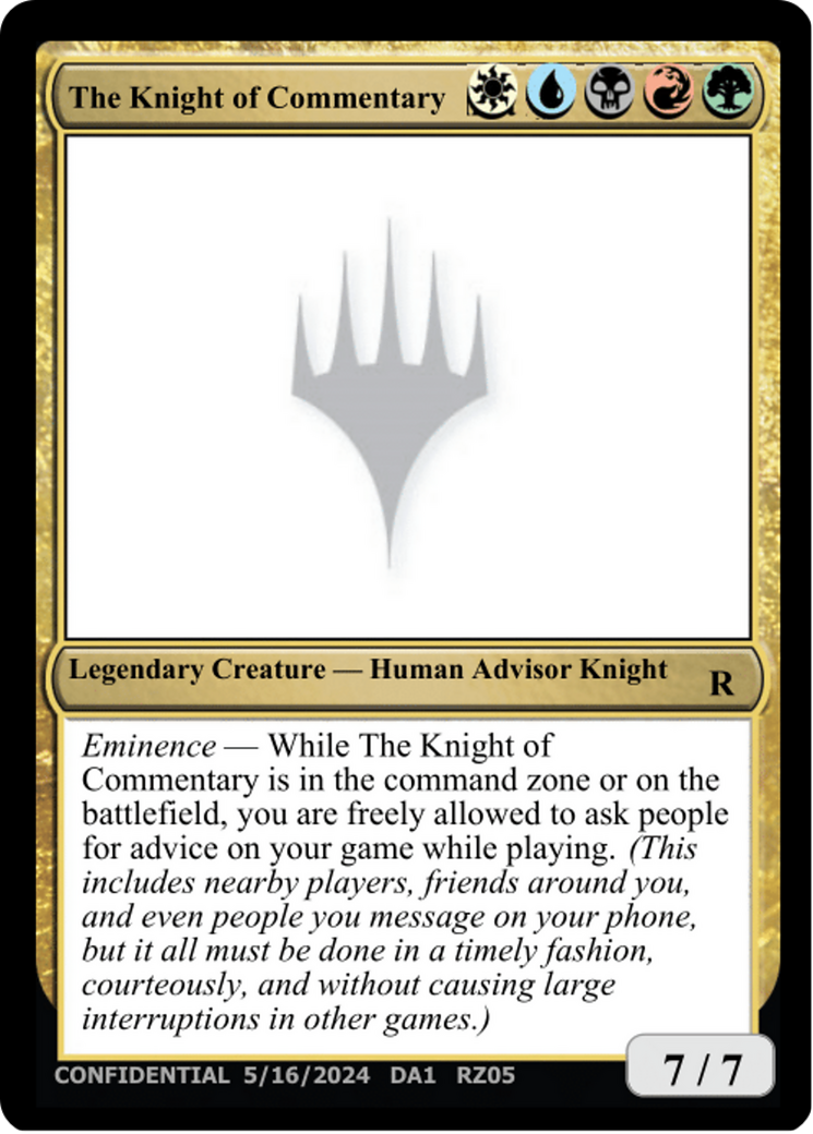 The Knight of Commentary (UNK-RZ05D) - Unknown Event-1