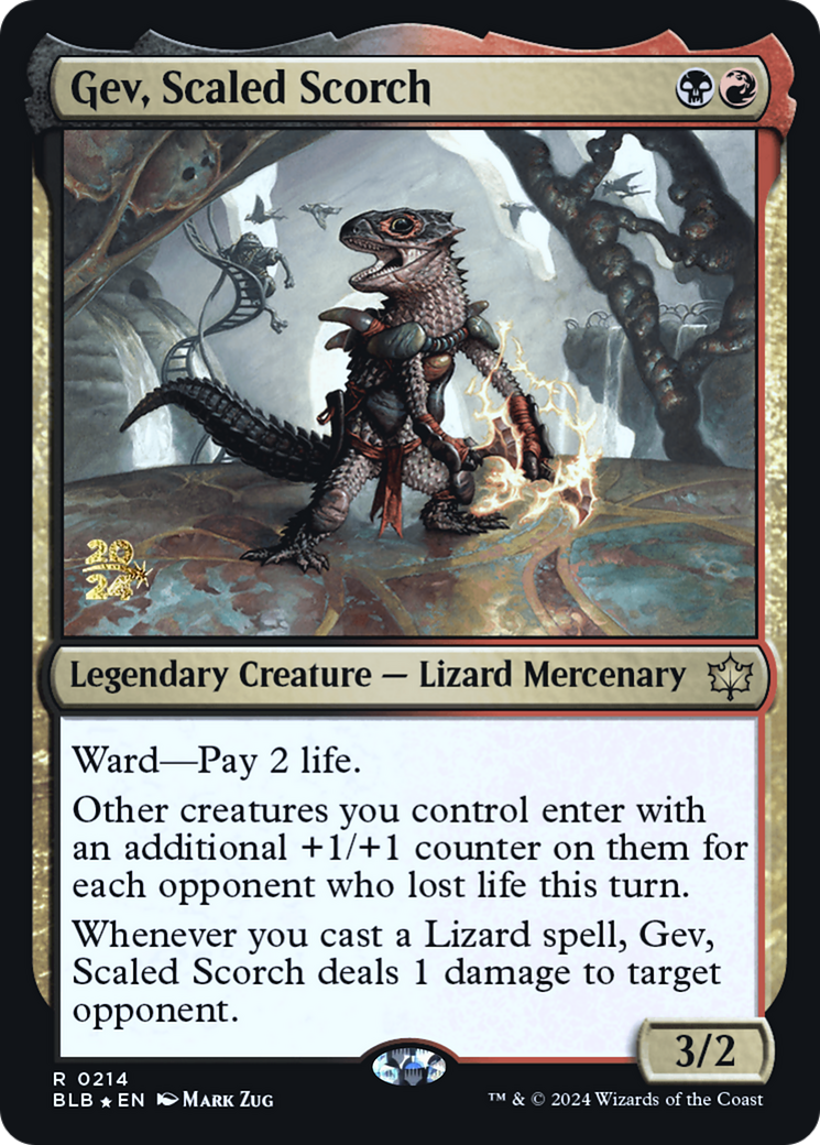Gev, Scaled Scorch [Bloomburrow Prerelease Promos]-1