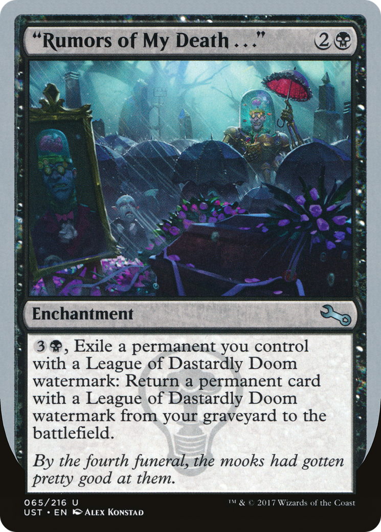 "Rumors of My Death . . ." [Unstable]-1