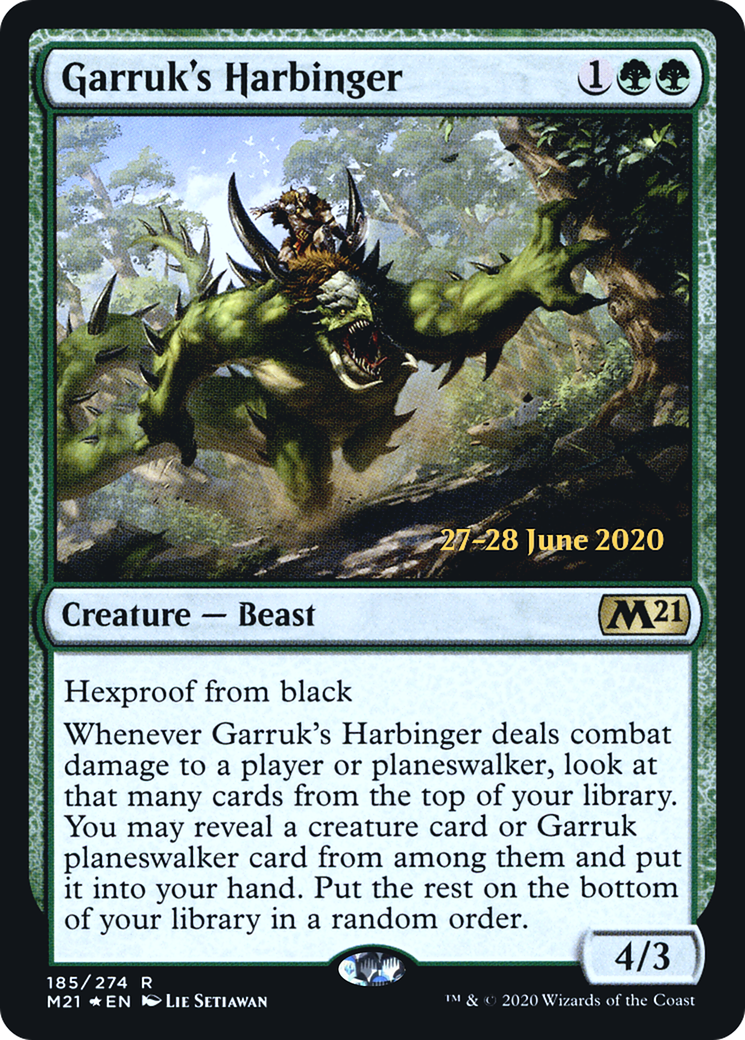 Garruk's Harbinger [Core Set 2021 Prerelease Promos]-1