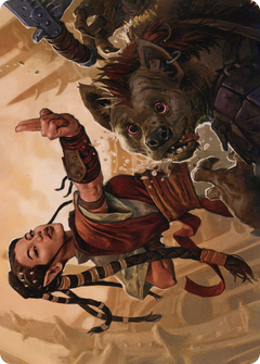 Half-Elf Monk // Half-Elf Monk (AAFR-028) - Adventures in the Forgotten Realms Art Series (Borderless) Foil-1