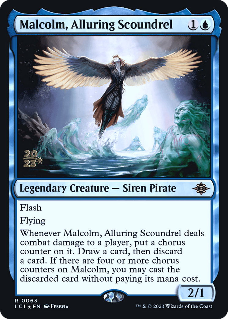 Malcolm, Alluring Scoundrel [The Lost Caverns of Ixalan Prerelease Cards]-1