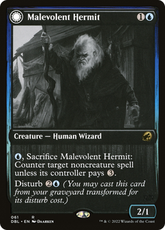 Malevolent Hermit // Benevolent Geist [Innistrad: Double Feature]-3