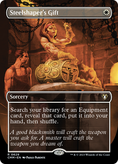 Steelshaper's Gift (Borderless Alternate Art) [Commander Masters]-1