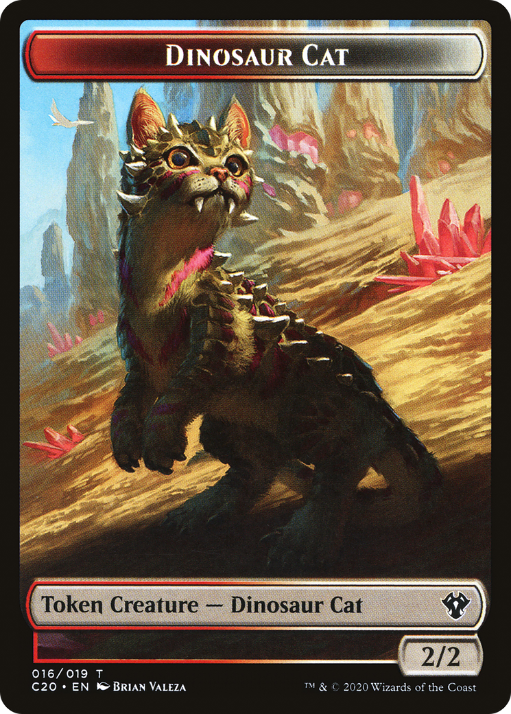 Dinosaur Cat (TC20-016) - Commander 2020 Tokens-1