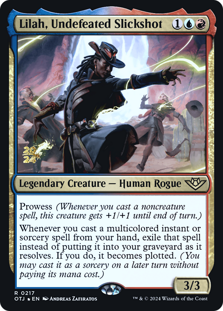 Lilah, Undefeated Slickshot [Outlaws of Thunder Junction Prerelease Promos]-1