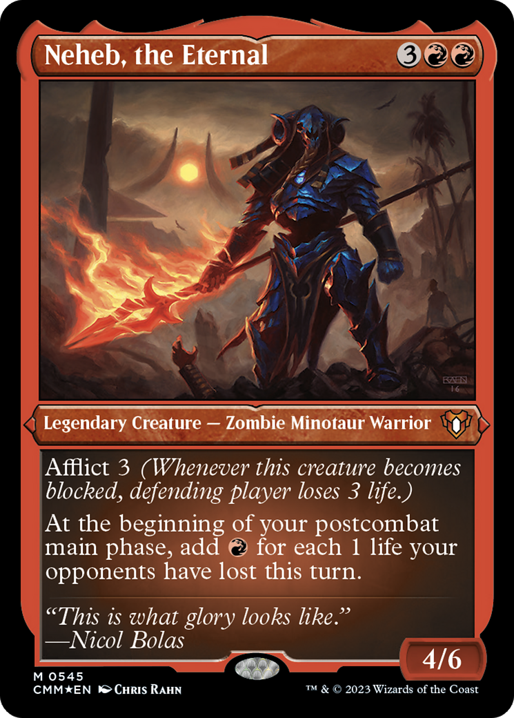 Neheb, the Eternal (CMM-545) - Commander Masters Etched Foil-1