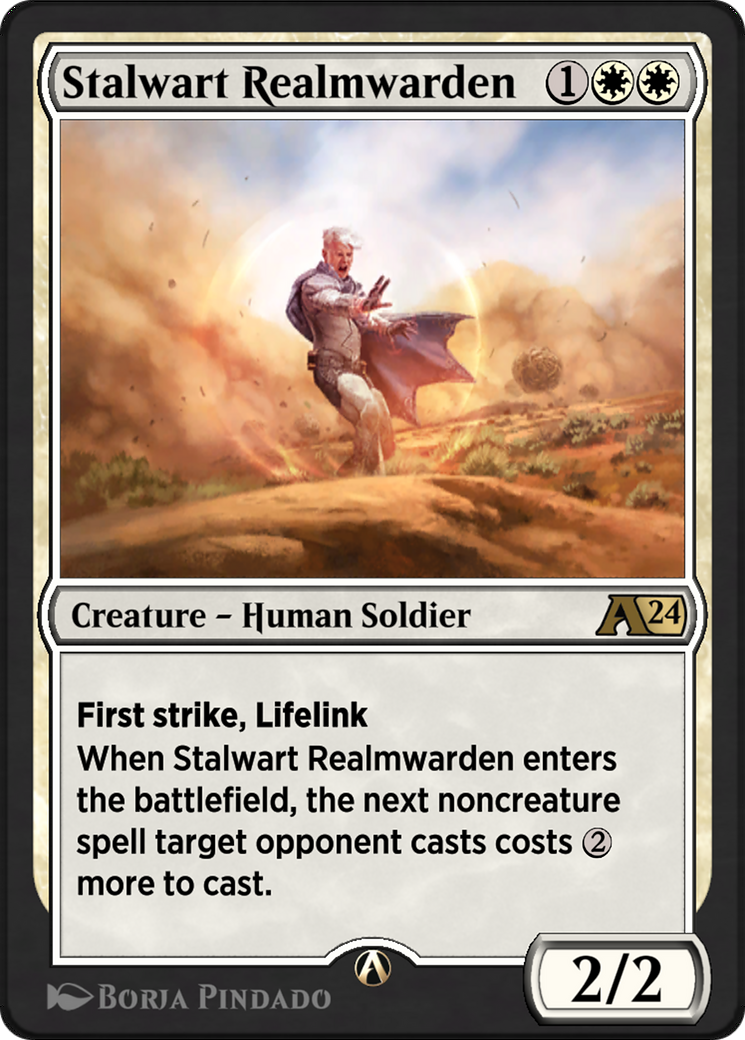 Stalwart Realmwarden (YOTJ-005) - Alchemy: Outlaws of Thunder Junction-1