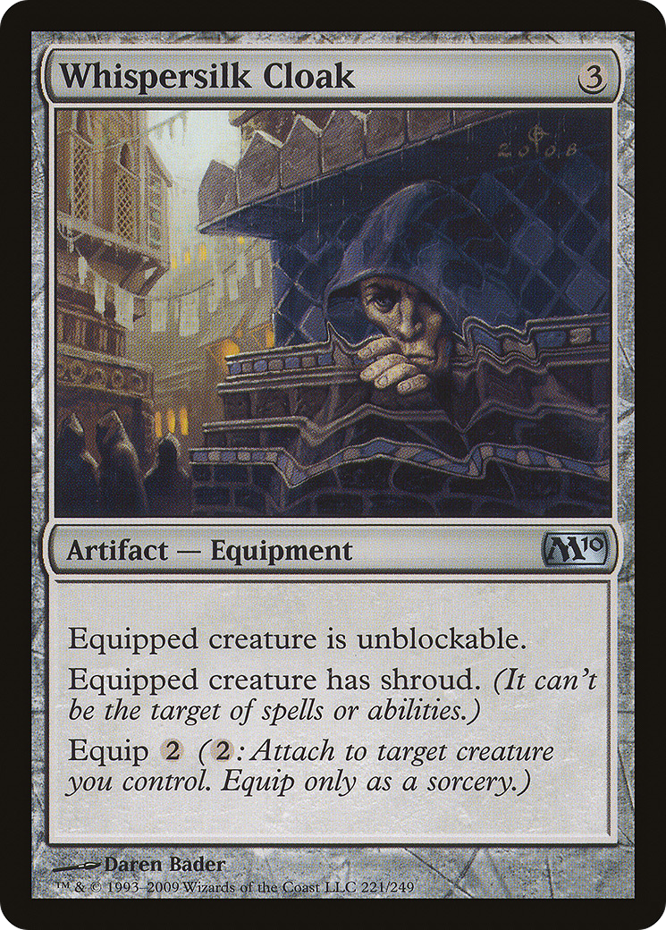 Whispersilk Cloak (M10-221) - Magic 2010 Foil-1