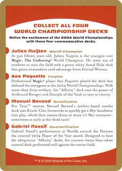 2004 World Championship Advertisement Card (WCD-) - World Championship Decks 2004-1