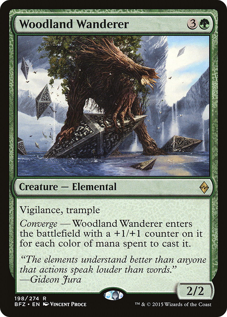 Woodland Wanderer (BFZ-198) - Battle for Zendikar Foil-1
