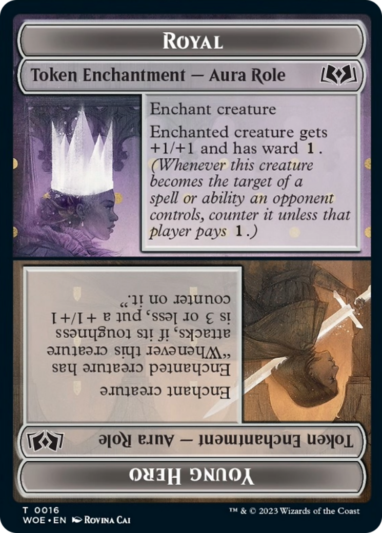 Royal Role // Young Hero Role Token [Wilds of Eldraine Tokens]-1