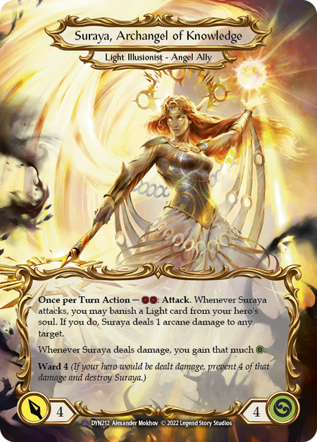 Invoke Suraya // Suraya, Archangel of Knowledge (Marvel) [DYN212] (Dynasty)  Cold Foil-2