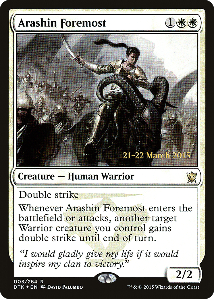 Arashin Foremost [Dragons of Tarkir Prerelease Promos]-1