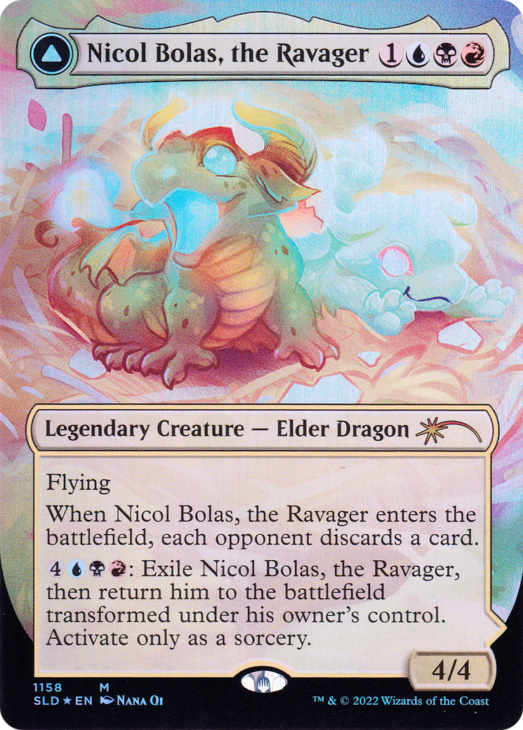 Nicol Bolas, the Ravager // Nicol Bolas, the Arisen (Borderless) [Secret Lair: From Cute to Brute]-3