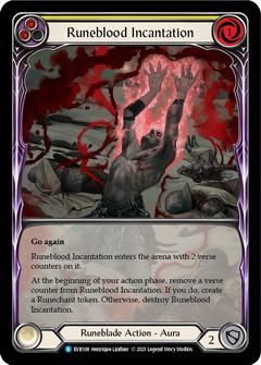Runeblood Incantation (Yellow) [EVR108] (Everfest)  1st Edition Extended Art Rainbow Foil-2