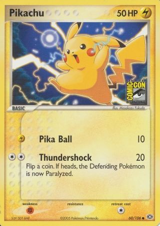 Pikachu (60/106) (2005 San Diego Comic Con) [Miscellaneous Cards]-1