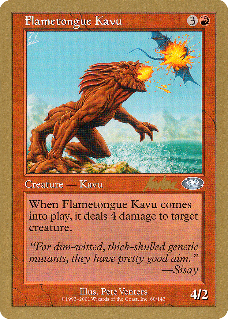 Flametongue Kavu - 2002 Brian Kibler (PLS) (WCD-) - World Championship Decks 2002-1