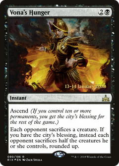 Vona's Hunger (PRE-090) - Rivals of Ixalan Promos Foil-1
