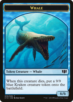 Whale // Zombie (Blue) Double-sided Token (C14-10 // 11) - Commander 2014 Tokens-1