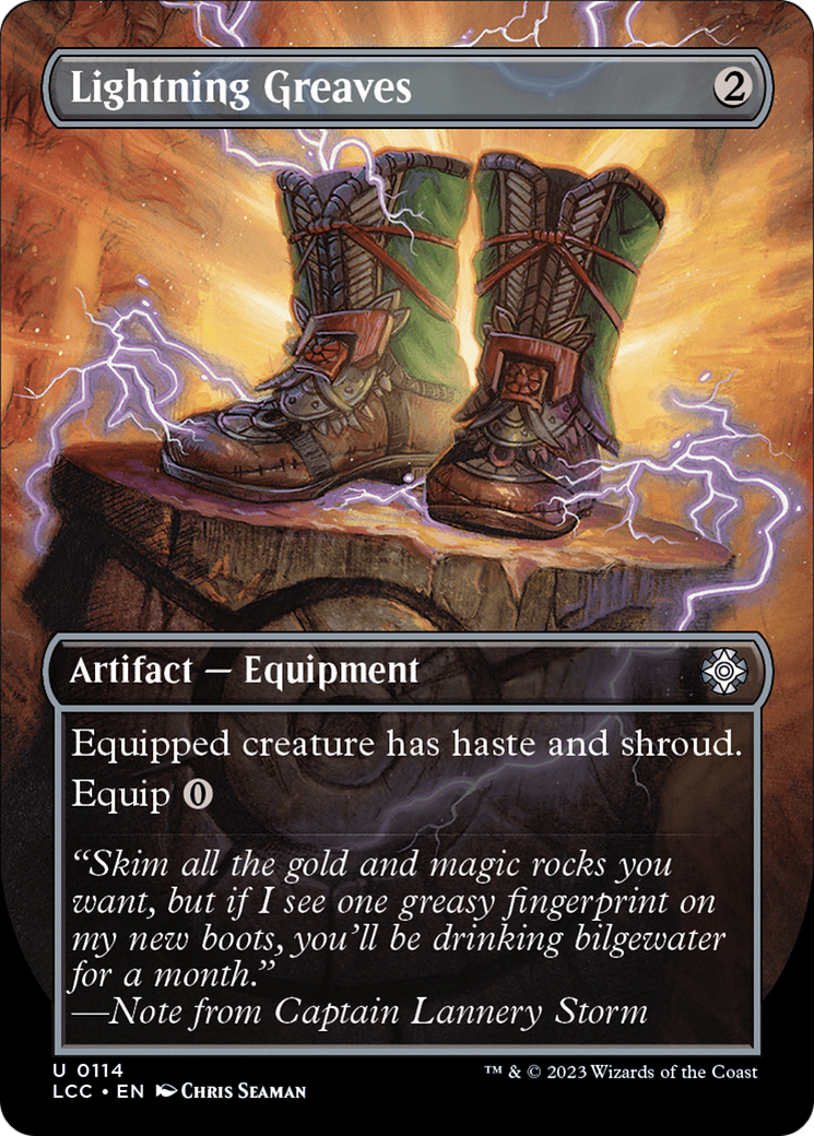 Lightning Greaves (Borderless) [The Lost Caverns of Ixalan Commander]-1
