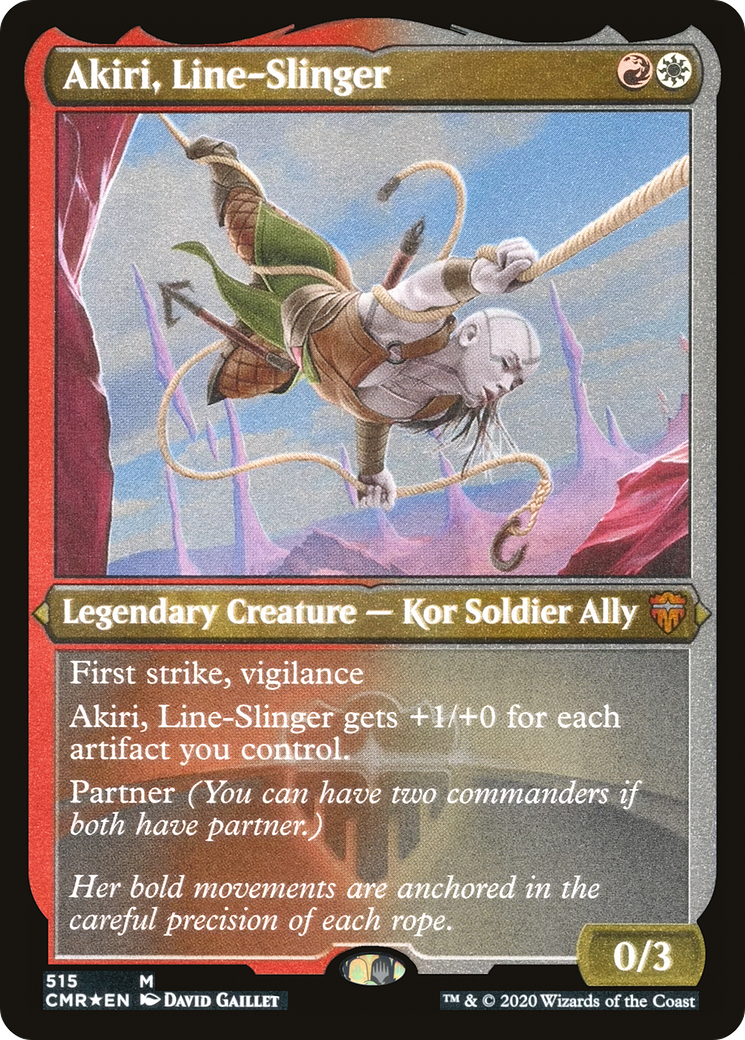 Akiri, Line-Slinger (Etched) [Commander Legends]-1