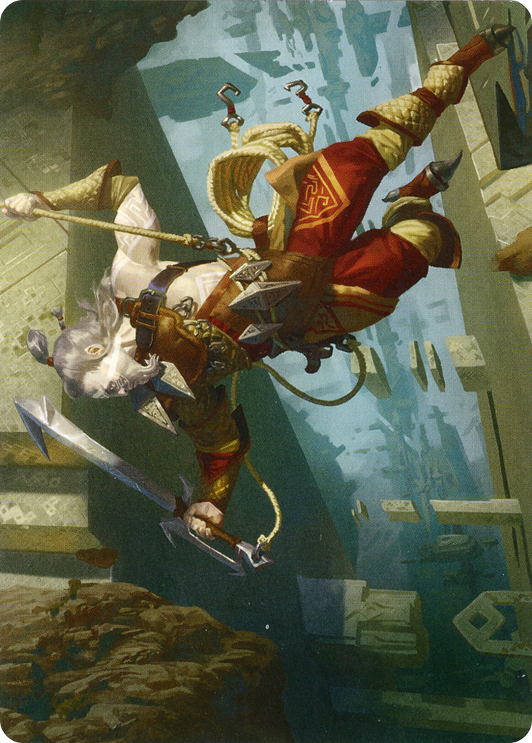 Cliffhaven Sell-Sword // Cliffhaven Sell-Sword (AZNR-038) - Zendikar Rising Art Series (Borderless) Foil-3