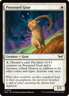 Possessed Goat [Duskmourn: House of Horror]-1
