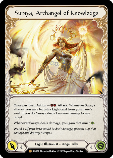 Invoke Suraya // Suraya, Archangel of Knowledge [DYN212] (Dynasty)  Rainbow Foil-2