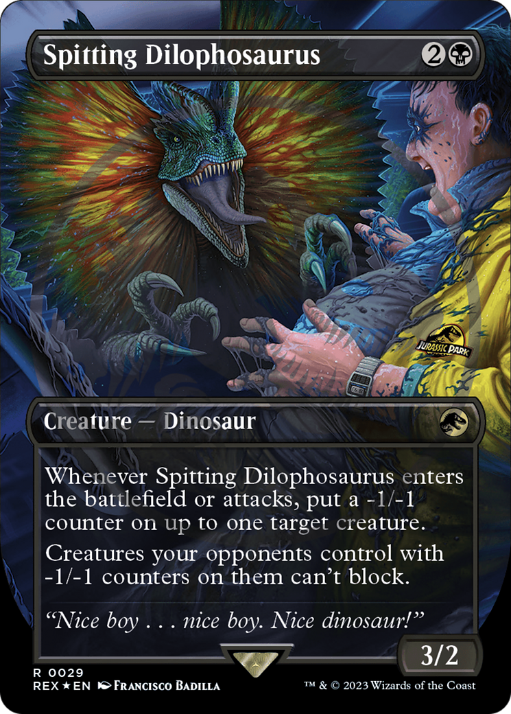 Spitting Dilophosaurus (Emblem) (Borderless) [Jurassic World Collection Tokens]-1