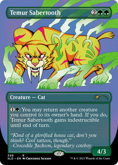Temur Sabertooth (Borderless) [Secret Lair Drop Series]-1