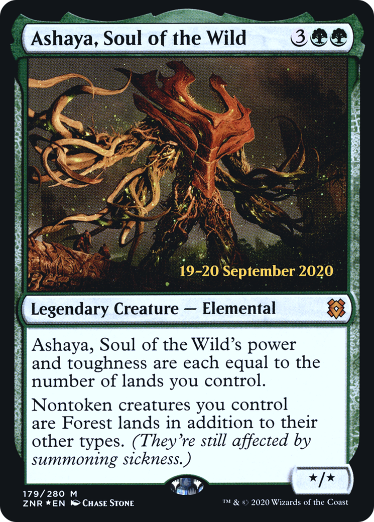 Ashaya, Soul of the Wild [Zendikar Rising Prerelease Promos]-1