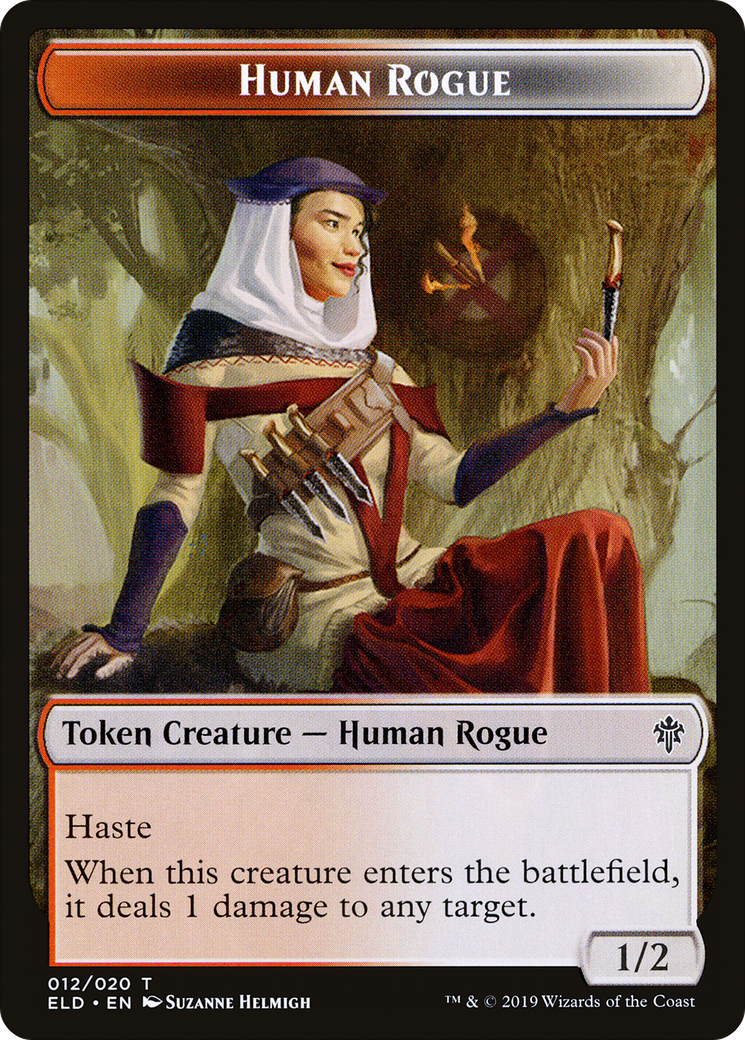 Human Rogue (TELD-012) - Throne of Eldraine Tokens-1