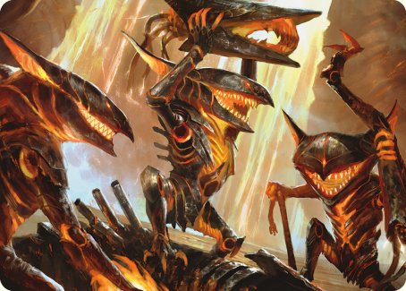 Gleeful Demolition Art Card [Phyrexia: All Will Be One Art Series]-1
