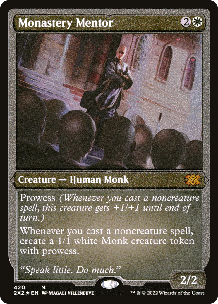 Monastery Mentor (Foil Etched) [Double Masters 2022]-1