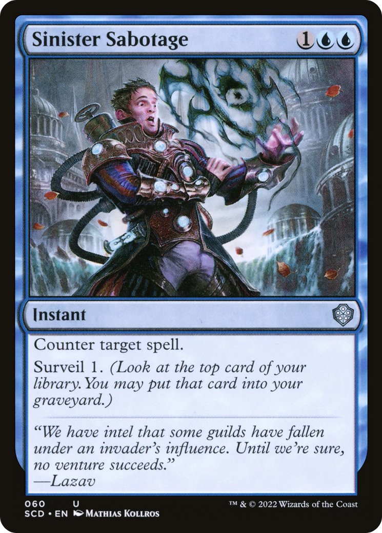 Sinister Sabotage [Starter Commander Decks]-1
