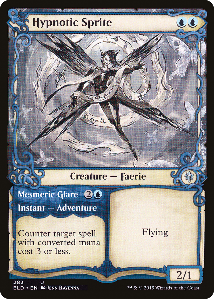 Hypnotic Sprite // Mesmeric Glare (Showcase) [Throne of Eldraine]-1