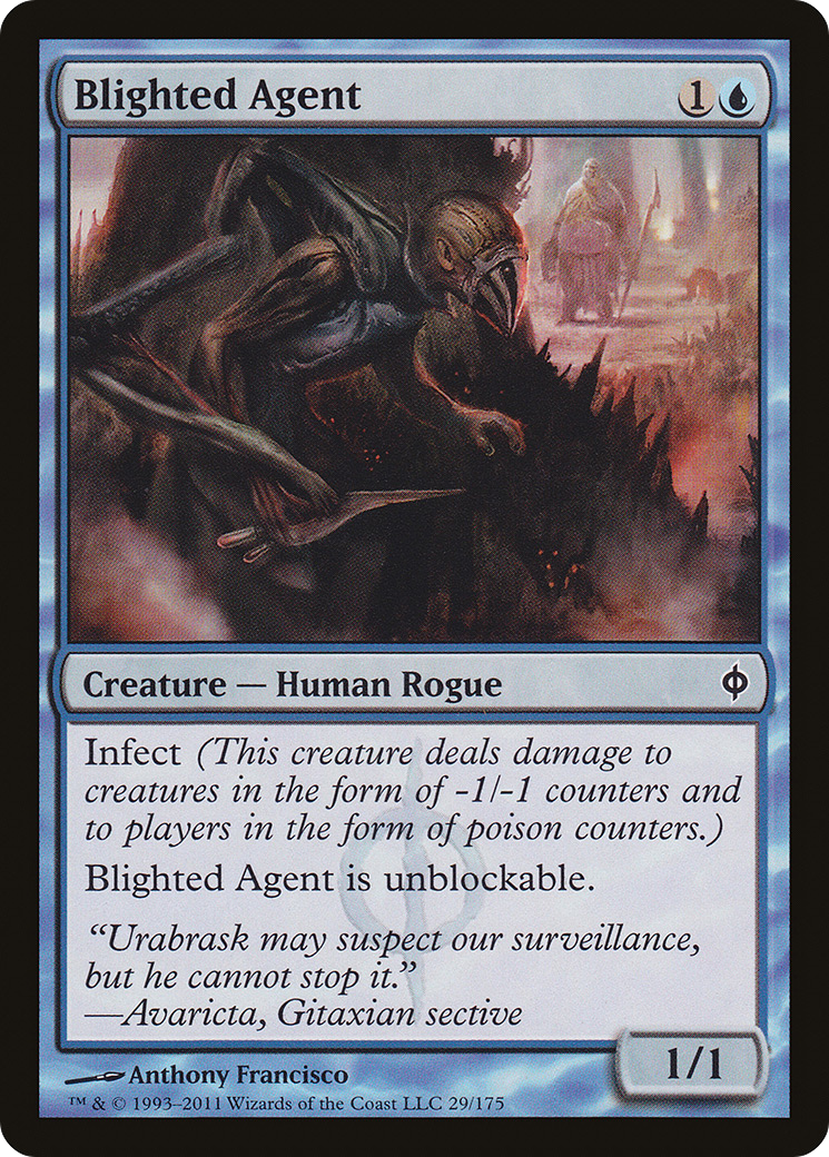 Blighted Agent [New Phyrexia]-1