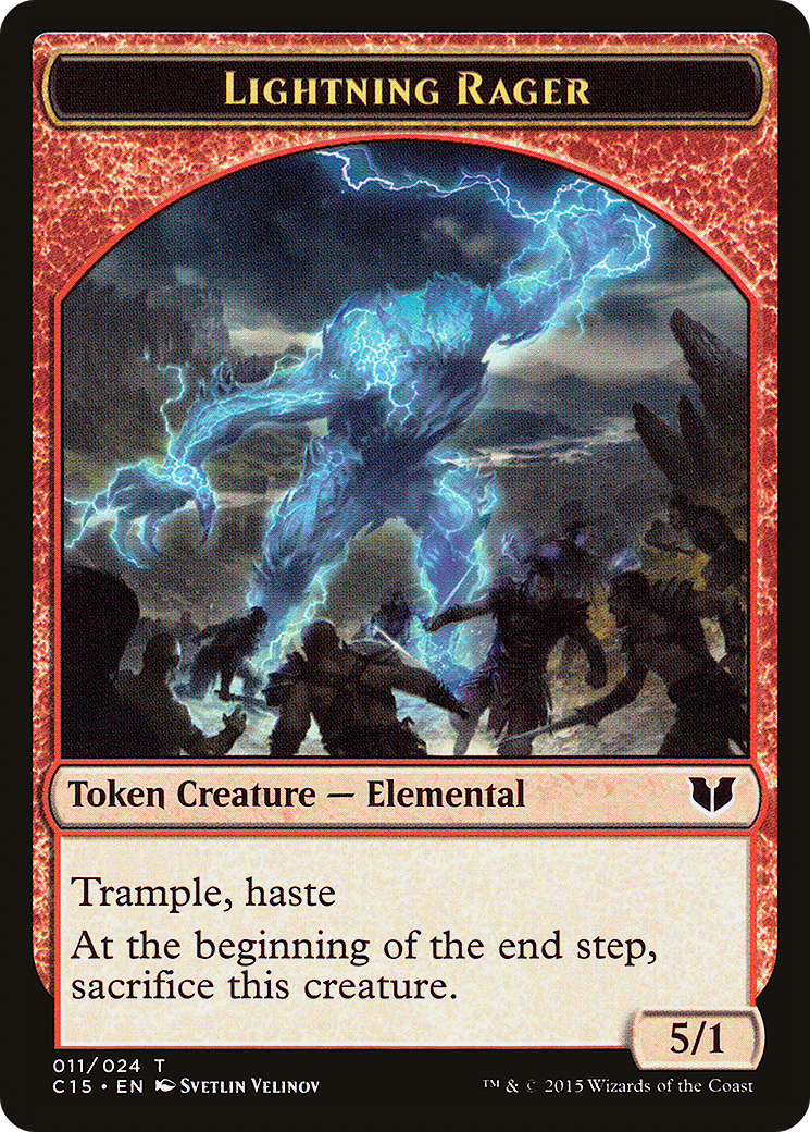 Lightning Rager // Lightning Rager Double-Sided Token [Commander 2015 Tokens]-3