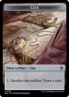 Clue (TMKC-022) - Murders at Karlov Manor Commander Tokens Foil-1