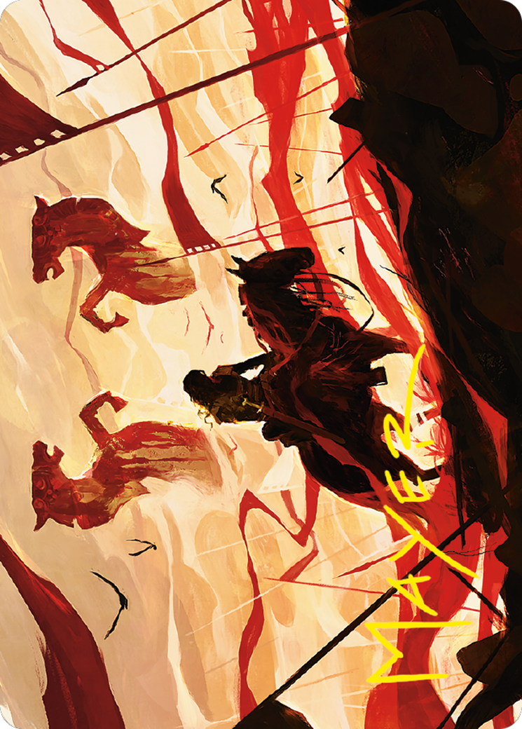 Merry, Esquire of Rohan // Merry, Esquire of Rohan (ALTR-050) - Tales of Middle-earth Art Series (Borderless) Foil-3