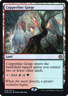 Copperline Gorge [Phyrexia: All Will Be One Prerelease Promos]-1