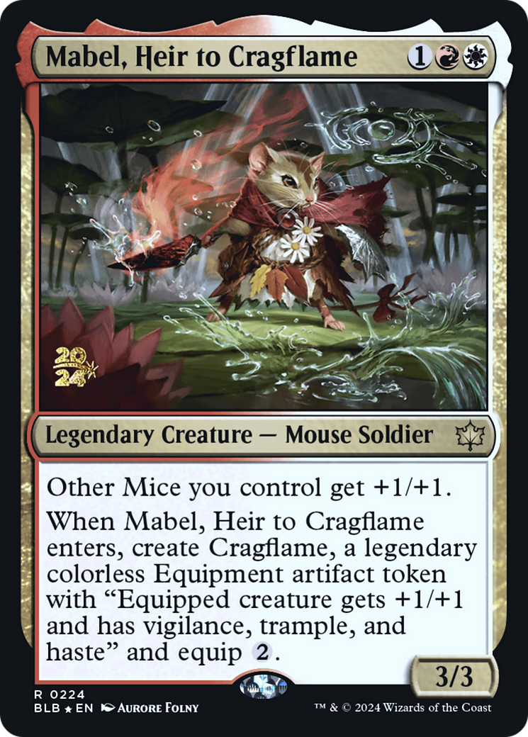 Mabel, Heir to Cragflame [Bloomburrow Prerelease Promos]-1